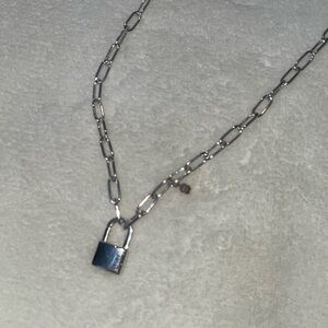 925 Silver Padlock Necklace